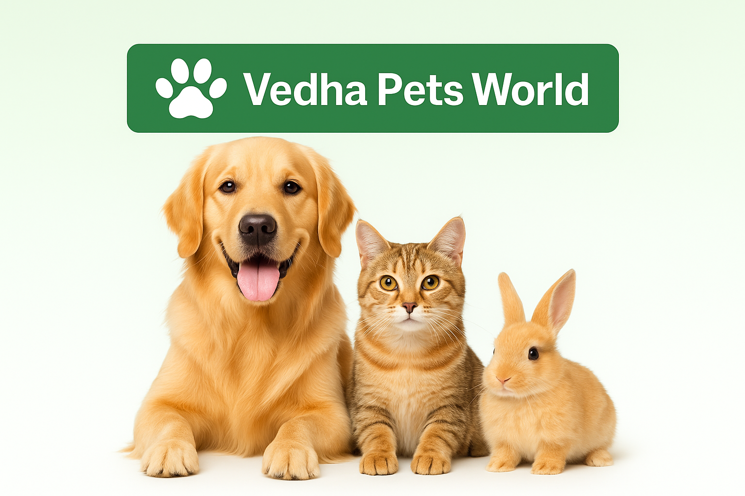 Happy pets - dogs and cats together